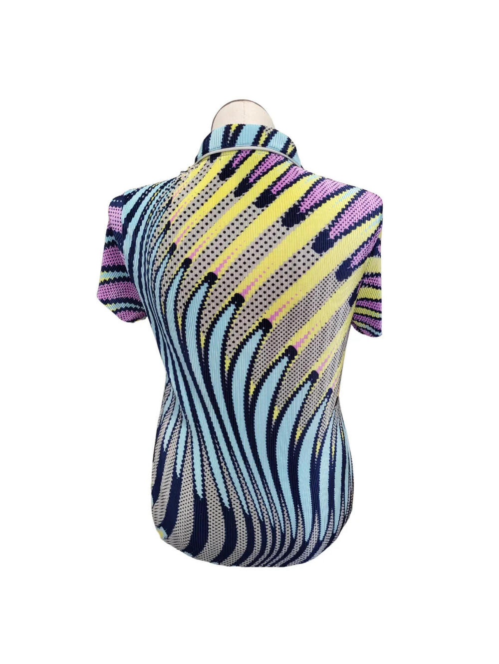 Jamie Sadock Short Sleeve Crinkle Ribbed 1/4 Top Shirt Women MEDIUM